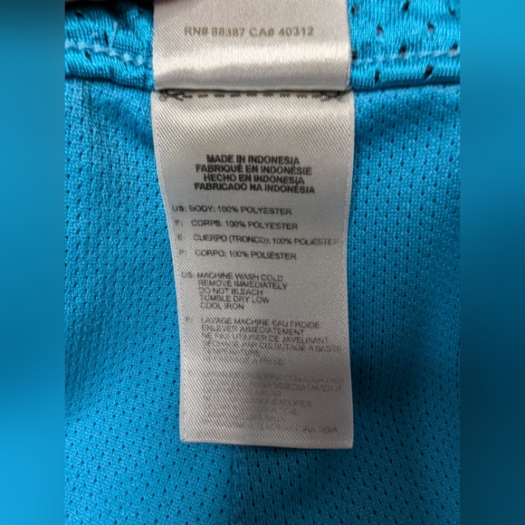 Adidas Women Size Large Athletic Shorts Blue with Green and White Stripes - Picture 5 of 11